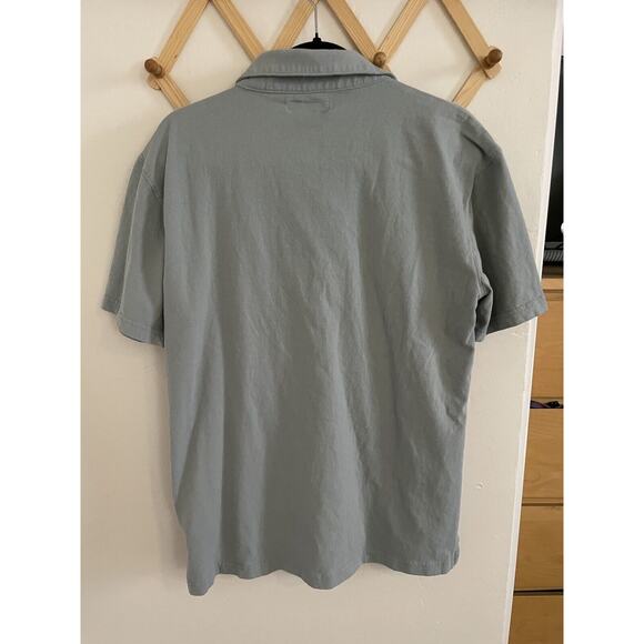 Goodthreads Shirt Men's Large Soft Cotton Polo Tee Light Blue Short Sleeve Shirt - Picture 5 of 5